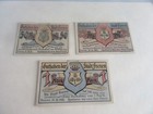 German Notgeld 50pf-75pf-50pf-1 Mark Notes City Of Freren Group-unc  1921 Issue