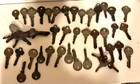 Vintage Antique Skeleton Keys Collection Lot 40   Brass Steel Iron Original Key