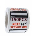 150pcs Oil Change Stickers Service Service Due Reminder Stickers Labels 2 X 2 In