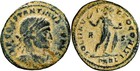 Splendid Constantine I The Great Sol God Of Sun  Arles  Ae Follis Roman Coin