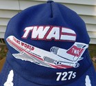 Vintage 1980 s Trans World Airlines Twa 727 Promotional Mesh Snapback Cap