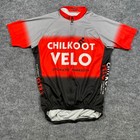 Mt Borah Chilkoot Velo Cycling Jersey Mens Xl Red Grey Black Full Zip Usa Made