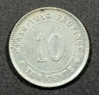 1922  yr 11  China Republic Kwangtung 10 Cents Silver Coin     Xf