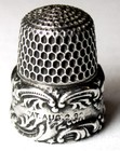 Antique Simons Bros  Child   s Sterling Silver Thimble     ornamental Scrolls   
