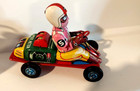Vintage Lithograph Friction Tin Toy Car Soap Box Derby  60s Original Japan-works