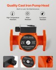 Vevor F-15-58fc Cast Iron Circulator Pump Hot Water Circulation 1 9 Hp 17 Gpm