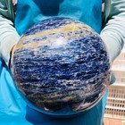 9020g Natural Beautiful Blue Vein Stone Ball Quartz Crystal Sphere Heals 6002