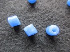 Fancy Dark Blue Glass Beads  Set Of 5 Vintage Trade Beads    Day-0223 07224
