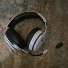 Logitech White Black Wireless Gaming Headset Boom Mic Usb Dongle Over-ear