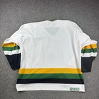 Vintage Ccm Minnesota North Stars Hockey Jersey Adult Xl White Air Knit Maska