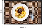 8 Pack Bamboo Placemats  Natural Anti-slip Dining Table Mats  Heat-resistant