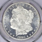 1880-s Morgan Silver Dollar Pcgs Ms64 Dmpl Deep Mirror Proof Like