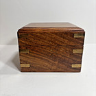 Vintage Compass Nautical Gimbaled Marine Maritime Mahogany Wood   Brass Box