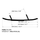 Bottom Line 4  Carbides For Ski-doo Fits 2006-2023 Pilot Skis  Ds   Ds-2   Ds-3