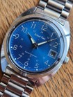 Vintage Tested And Working Rare Seiko School Time Blue Dial Arabic  From Japan