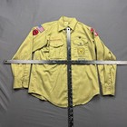 Vintage Boy Scouts Of America Shirt Mens Medium Olive Green Patches Bsa Official