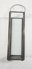 Small 8  Tall Thin Square Pillar Candle Lantern Brass Color Hayworth