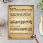 Vintage Lined Paper With Antique Border Design  50 Sheets  Stationary Paper For