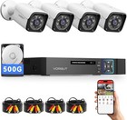  yd9  Vorgut Wired Security Camera System 4ch Dvr 5mp Lite 4x3mp Cameras 500gb