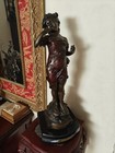 Antique Bronze Sculpture    the Kiss     le Baiser  By Moreau
