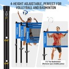20ft Volleyball   Badminton Combo Net Set Outdoor For Backyard Beach With Adj   