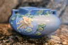 Roseville Columbine Blue 1941 Vintage Pottery Ceramic Jardini  re Planter