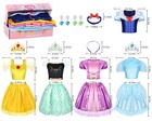 18 Pcs Princess Dress Up Clothes For Little Girl Role Play Costume Gift Set     
