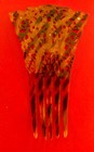 Vintage Faux Tortoise Shell Hair Comb Fern Lattice Design
