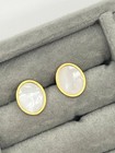 Mother Of Pearl Gold Stainless Steel Women s Stud Earrings
