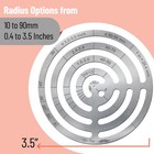Mr  Pen- Stainless Steel French Template  Circle Template 3 5 Inches  Silver