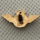 10k Gold Braniff Airways International Anniversary Pin   Diamond 1 Gram Total Wt