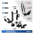 Kayak Roof Rack For 2 Kayaks  4-in-1 Multifunction Bilateral Kayak Rack   New