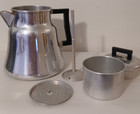 Vintage Aluminum Percolator Coffee Pot Camping Stove Top 12 Cup