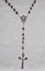 Violet Purple Catholic Christian Rosary Prayer Beads 6mm Glass Beads 20  Length