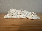White Painted Owl 7 1 2    Vintage Mcm