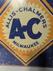 Vintage Allis Chalmers 12 X 16 Metal Sign With Logo Used Gc Free Shipping 
