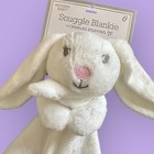 Modern Baby Snuggle Blankie White Bunny Rabbit Security Blanket Lovey Toy Easter