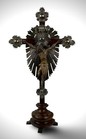 Antique  Colonial South American Crucifix Solid Silver 18th Century Religious