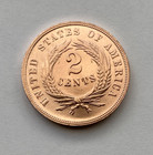 Dan Carr 2 Cent Piece   1874 Fantasy  High Grade - Struck On A Real U s  2 Cent