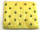  3-d Applique Handmade Arpillera Peru Folk Art Zipper Bag Purse Signed 7 x6  New
