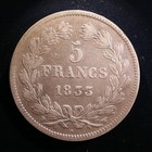 Foreign Silver Coin - France  5 Francs  1836-b  Km-749 2   Nice Vf Condition