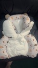 Infant Car Seat Head   Body Support Cushion Insert Pad White Animal Print