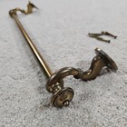 Mid Century Brass Bathroom Towel Bar Heavy Gold Tone Antique Wall Mount