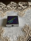 Nice - Vintage   Antique Enamel Metal Pill Box - Dragonfly Design      2 Dividers