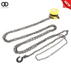 1 T 2200lb Capacity Chain Hoist Chain Block 15 Ft Lift Steel Construction Yellow