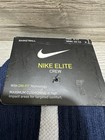 New Original Nike Elite Basketball Crew Socks Dri-fit -midnight Navy white Large
