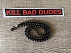 Wekbd War Mala Necklace - Version 4  Black Ss 10mm Beads With Silver End Piece