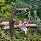 Fairy Girl Tree Swing Mini Figurine Garden Accessory Dollhouse Decor Ornament