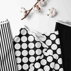 Bacati - Dots pin Stripes Black white Nursing Pillow Cover Only In Ultra-soft