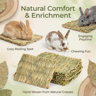 Sukh Bunny Mat  Grass Mats For Rabbits - 2 Pack Natural Woven Hay Cage Bed